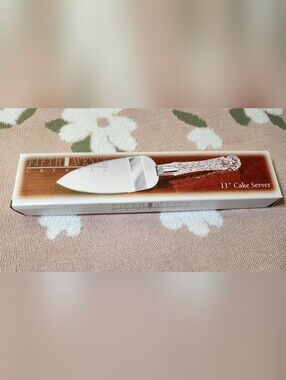 Fifth Avenue LEAD CRYSTAL /STAINLESS STEEL CAKE PIE CUTTING SERVER 11” VINTAGE